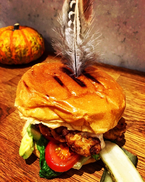Sour Cream Fried Double Stacked Partridge Burger